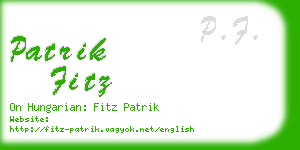 patrik fitz business card